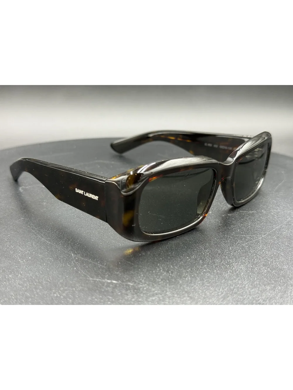 Saint Laurent SL 809 Tortoiseshell Rectangular Sunglasses - Picture 1 of 12